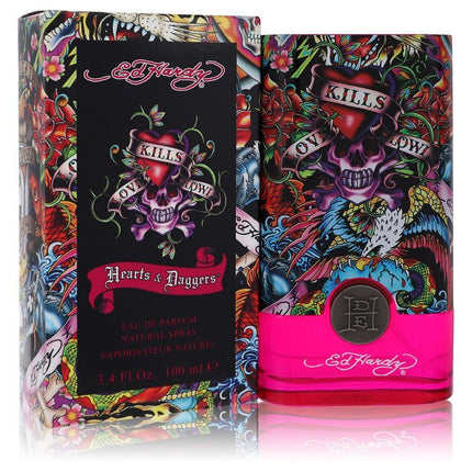 Ed Hardy Hearts &amp; Daggers de Christian Audigier Eau De Parfum Spray 3.4 oz (Mujeres)